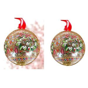 New Hutschenreuther Crystal Ball Christmas Ornament 1996 Art Deco Floral…